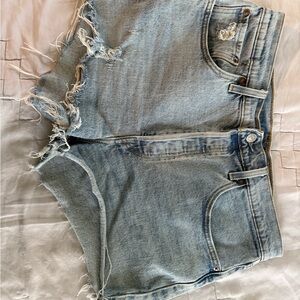 Levi's Light Blue Distressed Jean Shorts